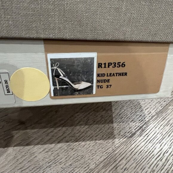 Francesco Russo Leather Slingback Pump Heels Nude - Picture 3 of 5